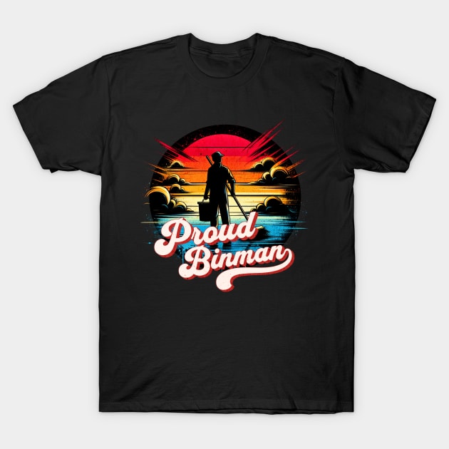 Proud Binman Untold Heroes Sunrise Design T-Shirt by Miami Neon Designs